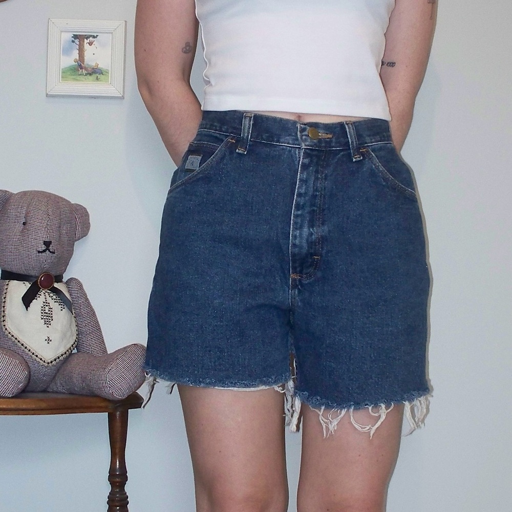 wrangler cut off denim shorts